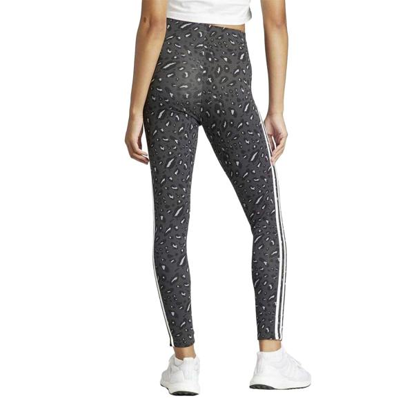 Adidas Womens/Ladies 3 Stripes Flat Locked Seams Leggings - Grey - 