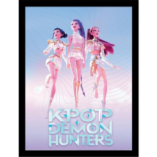 K-Pop Demon Hunters Trio Framed Poster - Multicoloured