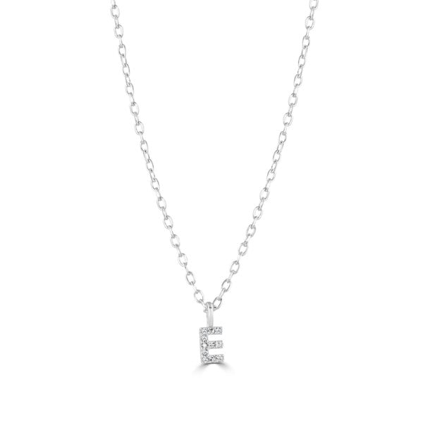 Sterling Silver Crystal Initial Necklace - MYLEE London