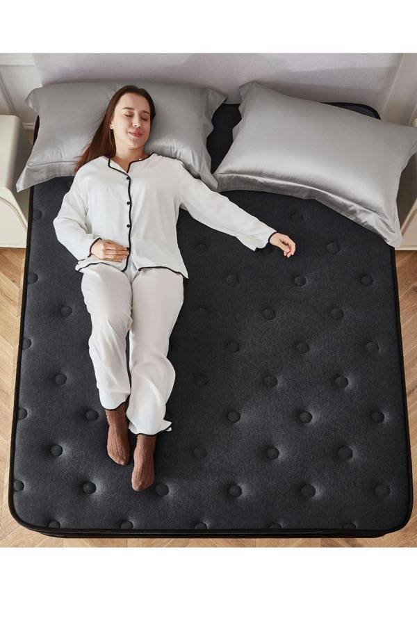 Ezysleep 24cm Onyx Spring Foam Hybrid Mattress - 5 Year Guarantee