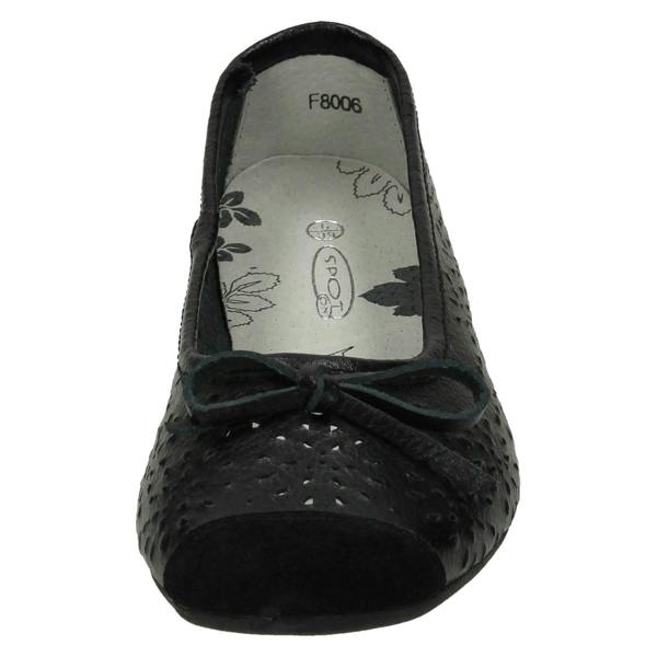 Spot On Ladies Spot On Detailed Ballerina Flats F8006