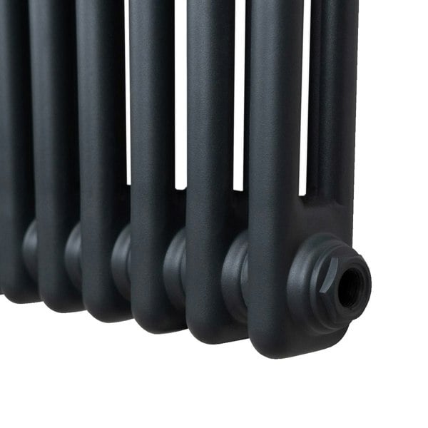 Monstershop Traditional 2 Column Radiator - 600 x 1012mm - Anthracite Grey