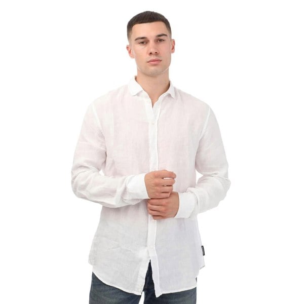 Armani Mens Long-Sleeved Shirt - White