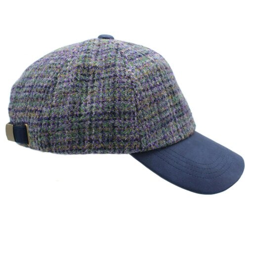 Heather Hats & Accessories Harris Tweed Baseball Trucker Cap, Cotton Lining, Outdoor Wear, Thistle Lavender