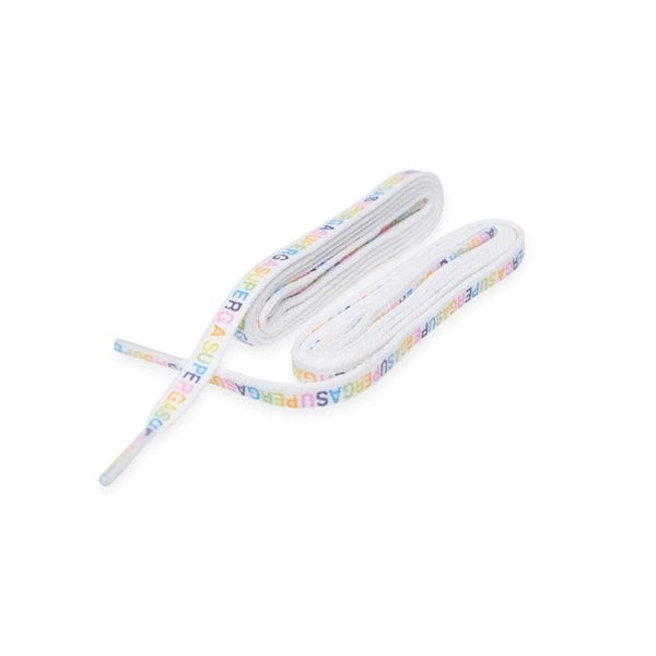 Superga Fantasy Multicoloured Shoe Laces - White/Pastel Multicolour