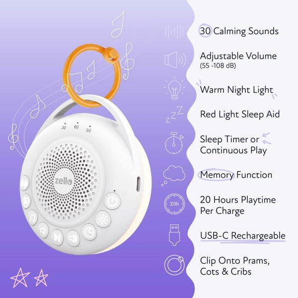 Zello Portable White Noise Machine Pro