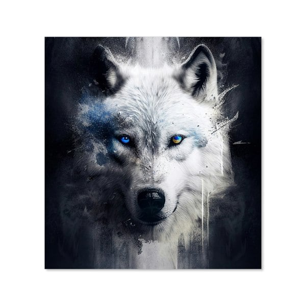 Warren Reed - Designer White Wolf Face Splashart Dark Backgrouns Kitchen Splashback