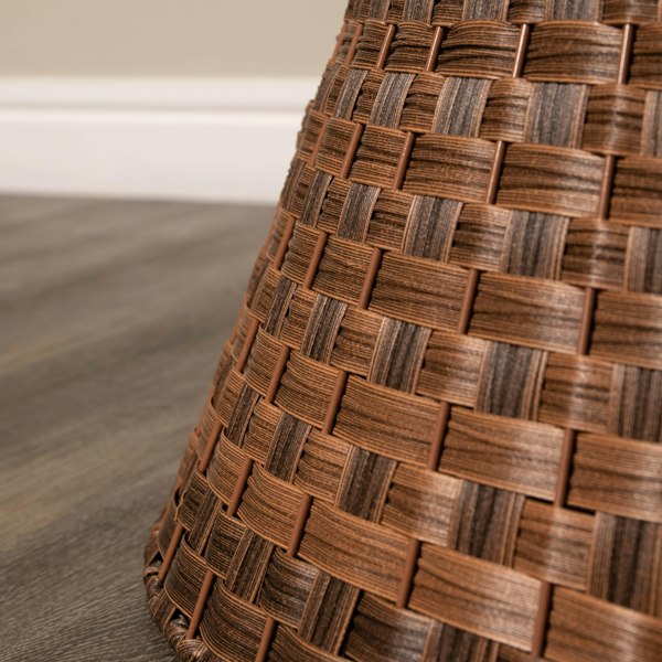 Samuel Alexander 40/58cm Samuel Alexander Medium KD Plastic Wicker Rattan Woven Christmas Tree Skirt in Brown