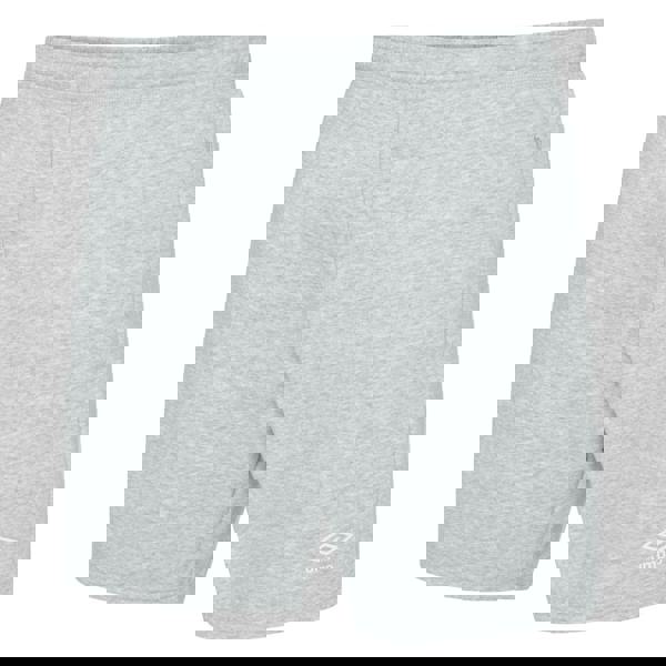 Umbro Mens Club Leisure Shorts - Grey Marl/White - 