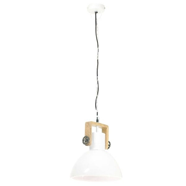 Berkfield Industrial Hanging Lamp 25 W White Round 30 cm E27