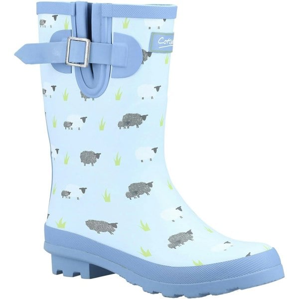 Cotswold Womens/Ladies Farmyard Sheep Mid Calf Wellington Boots - Blue