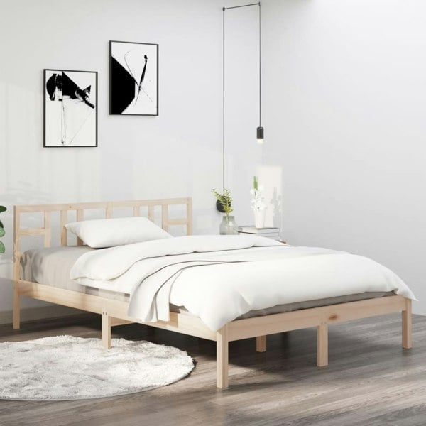 Berkfield Bed Frame Solid Wood 140x200 cm