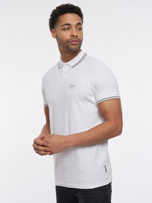 Crosshatch Tarquin Polo White