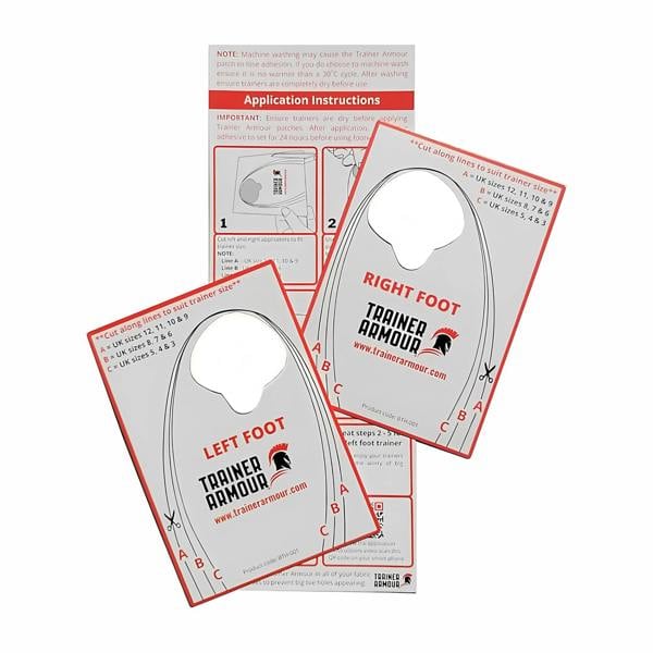 Trainer Armour White Big Toe Hole Preventer Patches - For Light-Coloured Shoes