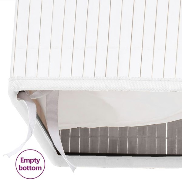 Berkfield Bamboo Laundry Basket White 100 L