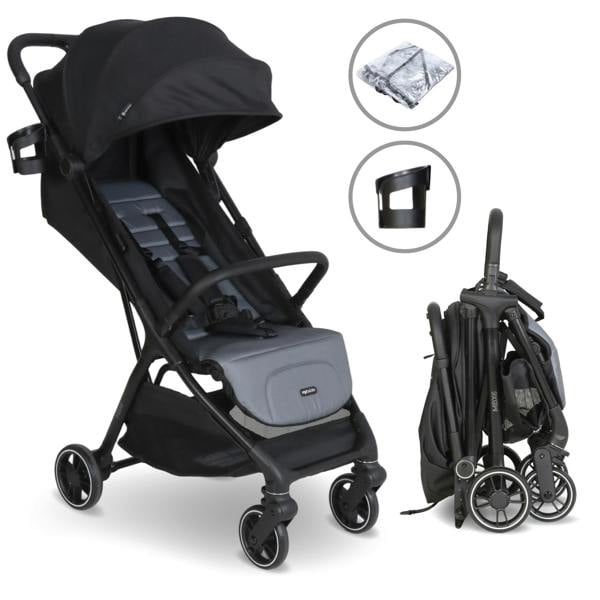 My Babiie MBX6 Compact Stroller - Black / Grey