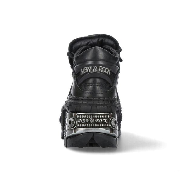 New Rock Leather Platform Ankle Boots-WALL106-S10