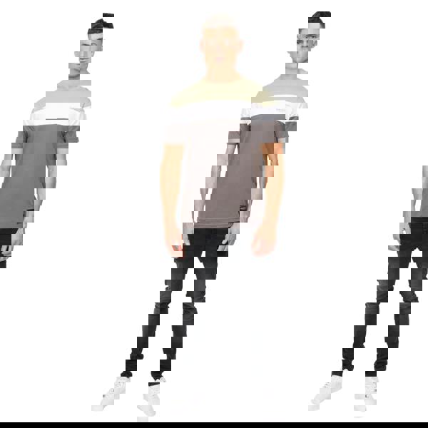 Crosshatch Mens Pattermay T-Shirt - Light Olive - 