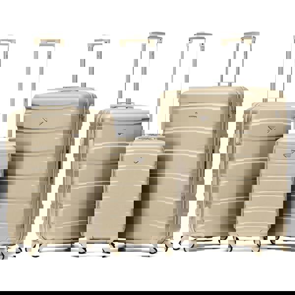 Flight Knight Set of 3 Hard Shell Suitcase Cabin & Check in Cases with TSA Lock