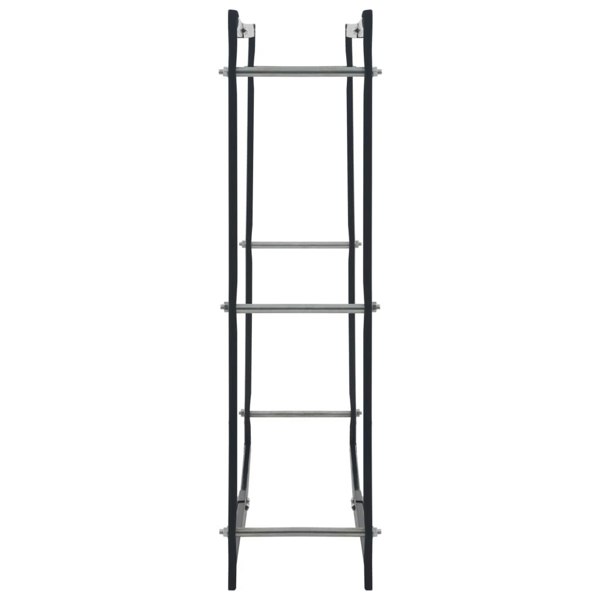 Berkfield Firewood Rack Black 100x25x100 cm Steel