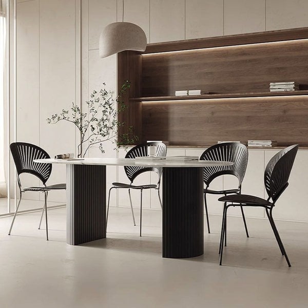 Dwight Dining Table, Black & White-Rit Concept-Rit Concept