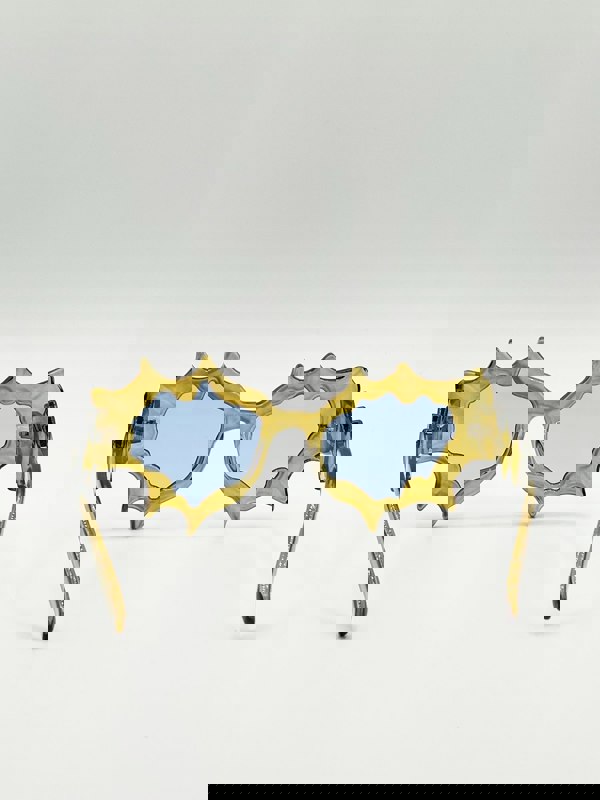 SVNX Y2K Irregular Novelty Sunglasses in Brown