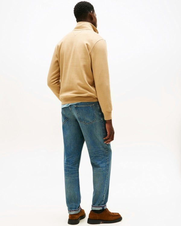 Tommy Hilfiger Tommy Logo Mockneck Mens Sweatshirt - Timeless Camel