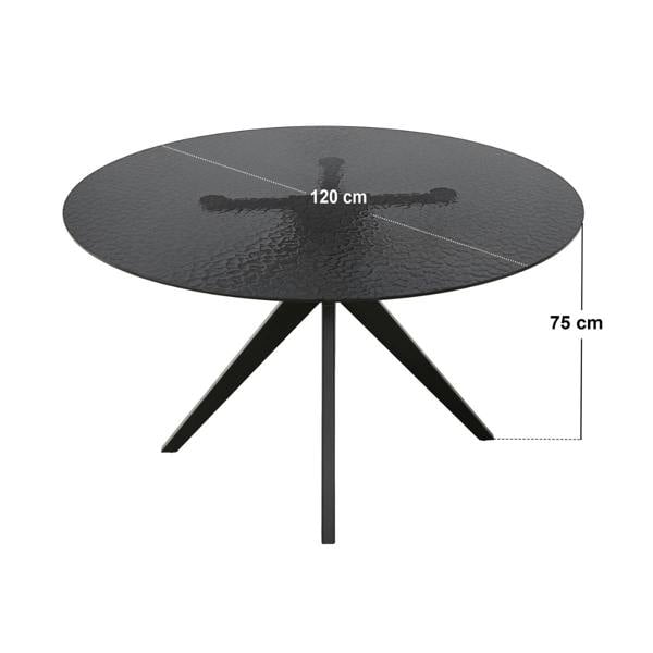 SOLACE+CO Emil Round Glass Dining Table with 4 Isla Chairs Set