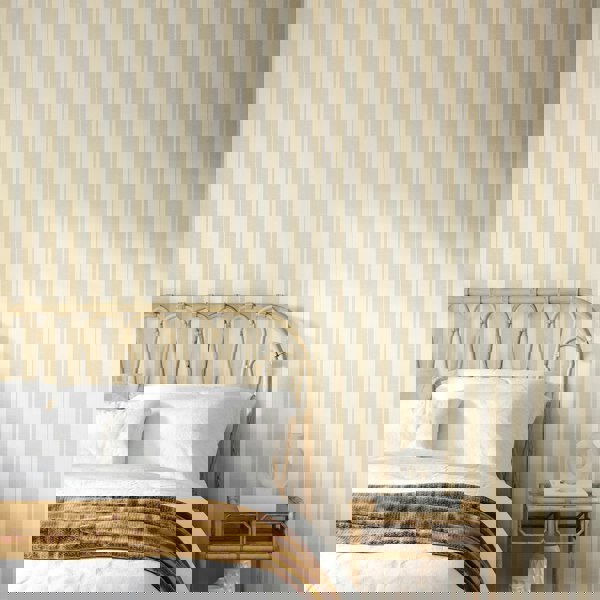 Hoopla Walls Shadow Stripe - Oyster 10m Wallpaper