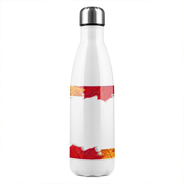 Benjamin Tate Design Yellow Autumn Border Stainless Steel Bottle