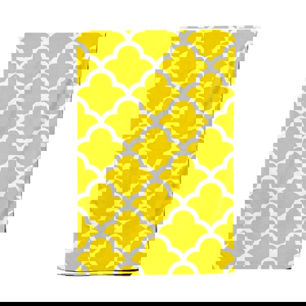 Warren Reed Geometric Yellow Quatrefoil Wave Tea Towel