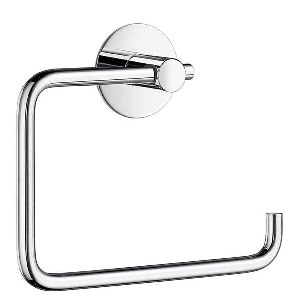 Chromed stainless steel toilet roll holder