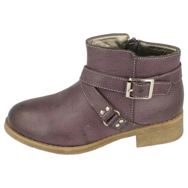 Spot On Girls Spot On Buckle Strap Ankle Boots