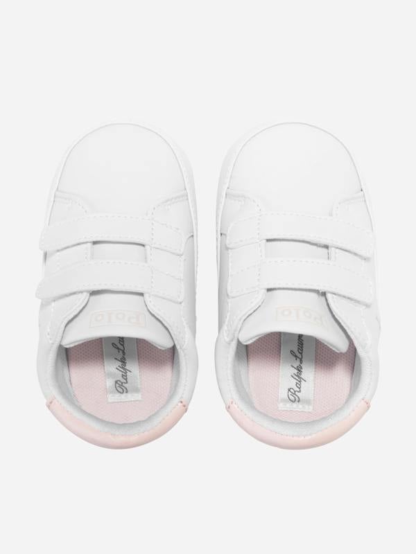 Ralph Lauren Kids Ralph Lauren Baby Girls Heritage Court II Trainers in White