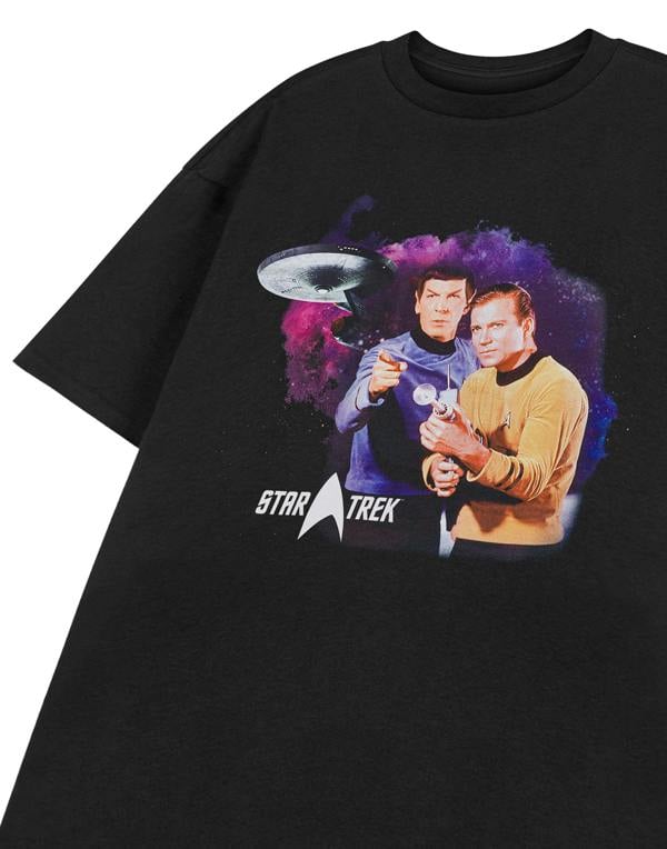 Star Trek Mens Black Classic Short Sleeved T-Shirt