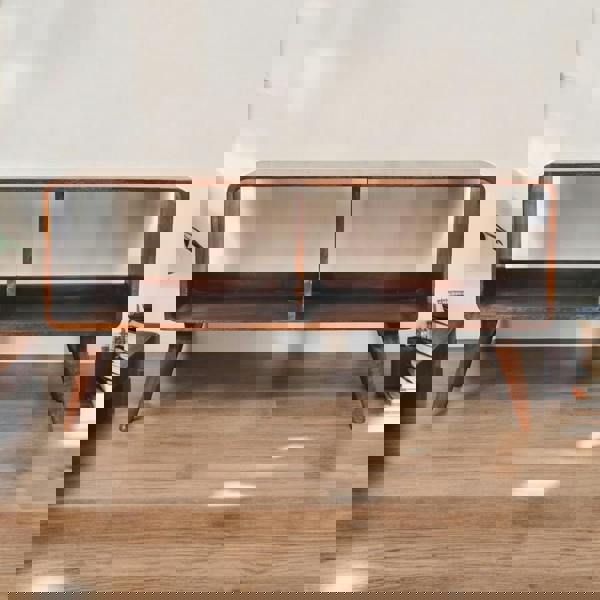 Artisan Furniture Curved Chestnut Double Slot Media Unit