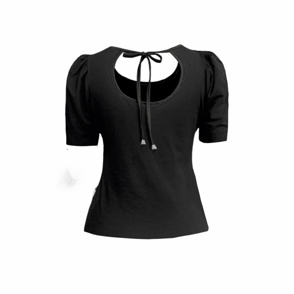 Frock Tales Belle Top With Scoop Neck - Black