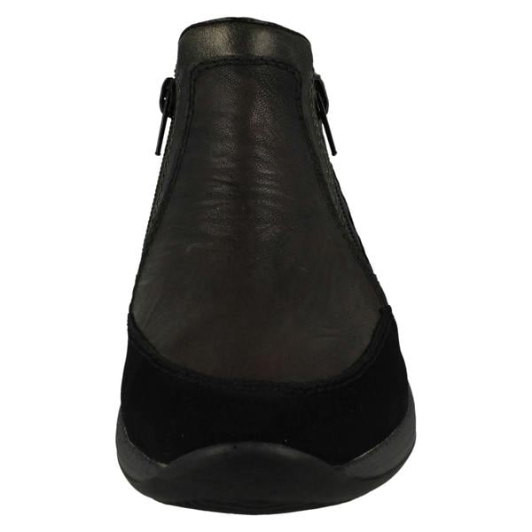 Rieker Ladies Rieker Fleece Lined Dual Zipped Ankle Boots N1152