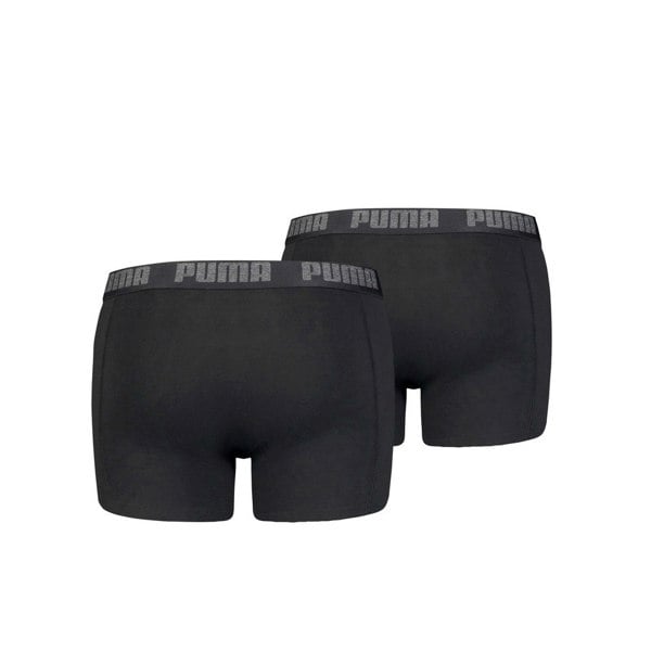 Puma Mens Basic Boxer Shorts (Pack of 2) - Black