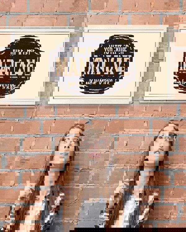 Personalised Wall Art Print – My Cave My Rules Man Cave Sign