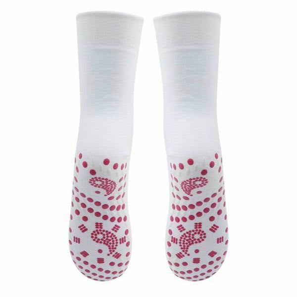 Aquarius Tourmaline Magnetic Health Socks White Wellness Therapy Comfort Pair Care