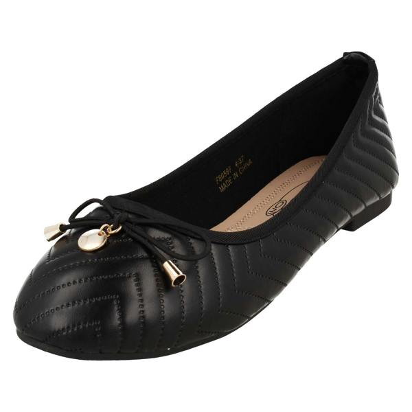 Spot On Ladies Spot On Flat Comfort Ballerinas F80597