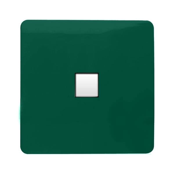 Trendi Switch 1 Gang Cat 3 Telephone Slave Socket in Dark Forest Green