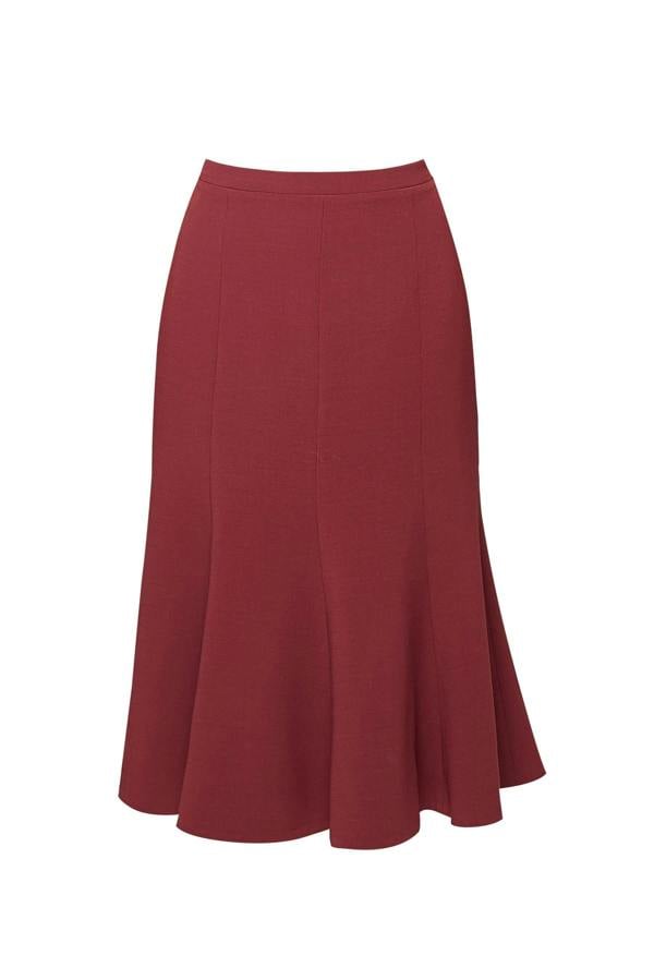 Rumour London Lucy wool midi skirt in berry