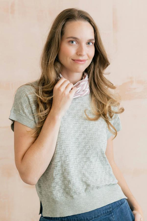 Lily & Me Multiband Soft Pink / Ecru Stripe