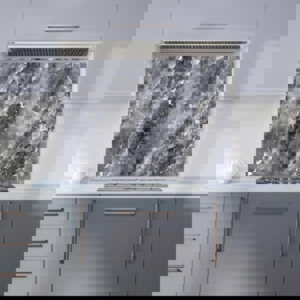 Warren Reed - Designer Deep Grey Marble Effect Kitchen Splashback