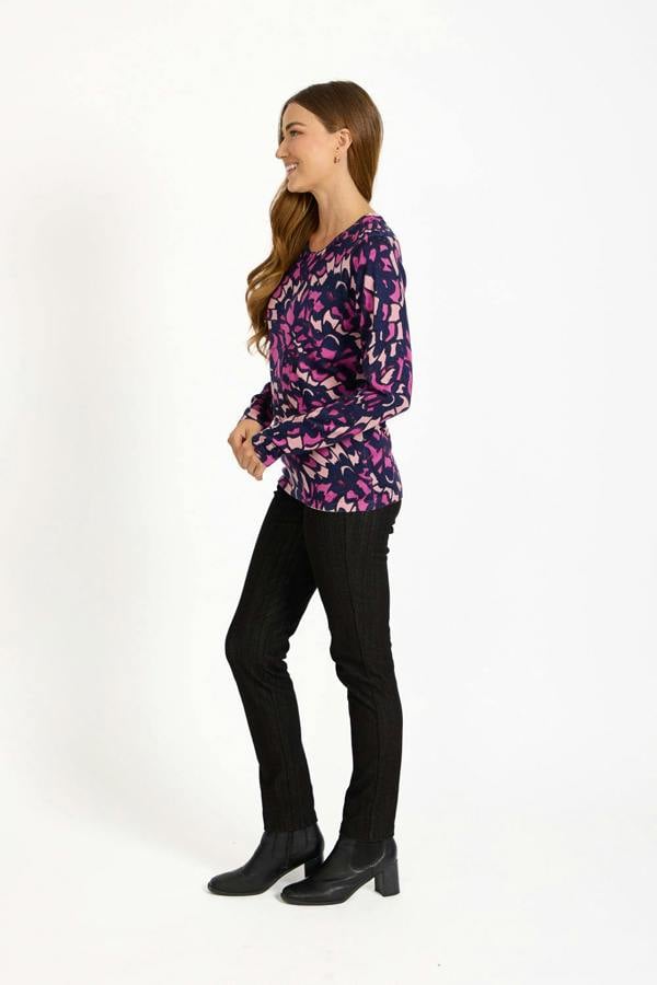 Abstract Butterfly Print Knit Jumper