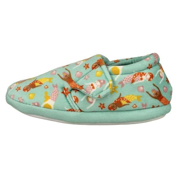 Clarks Childrens Clarks Print Detailed Slippers - Fluffy Snug T