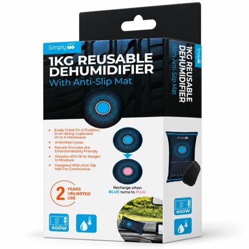 Simply Reusable Car Dehumidifier Clear Windscreen Damp Moisture Absorbing Bag 1KG