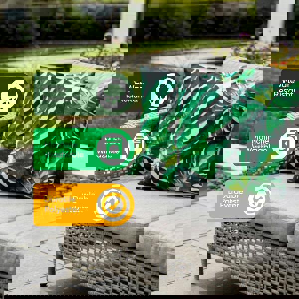 Gardenwize Pair of Outdoor Scatter Cushions – Banana Leaf Design